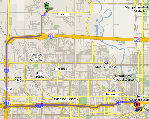 Map to the wedding reception